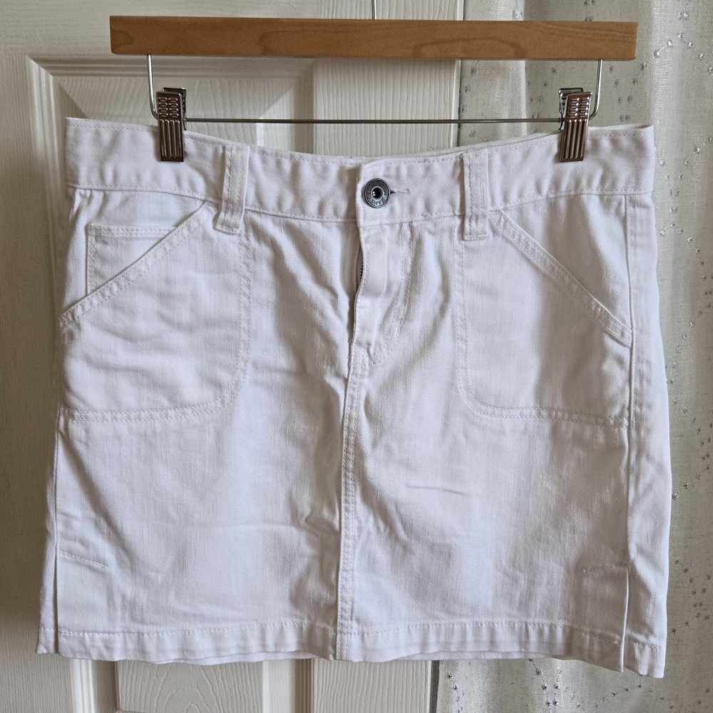 Calvin Klein Jeans White Denim Skirt